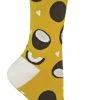 Sock Snob TALKIE SOCKS - Ladies Cotton Quirky Funky Novelty Design Fruit Socks - Yellow