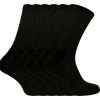 Sock Snob - 6 Pack Men's Bamboo Organic Cotton Running Sport Socks - Black