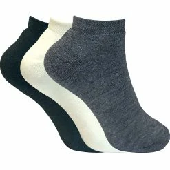 Sock Snob 3 Pairs Ladies Cushioned Coloured Low Cut Ankle Thermal Trainer Socks - Multicolour