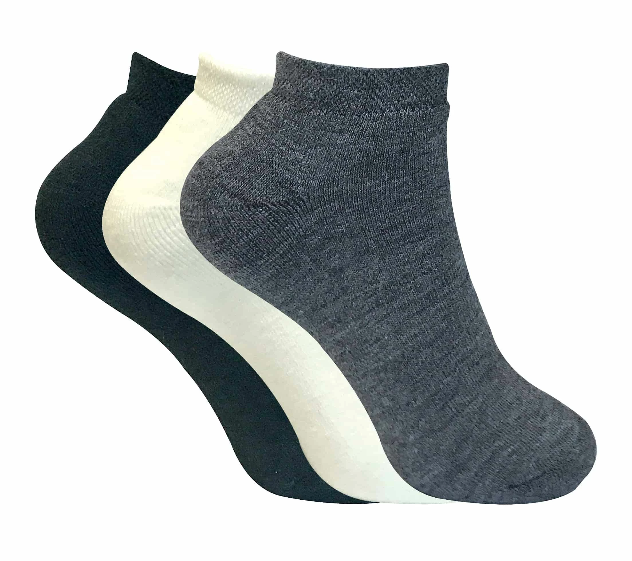Sock Snob 3 Pairs Ladies Cushioned Coloured Low Cut Ankle Thermal Trainer Socks - Multicolour