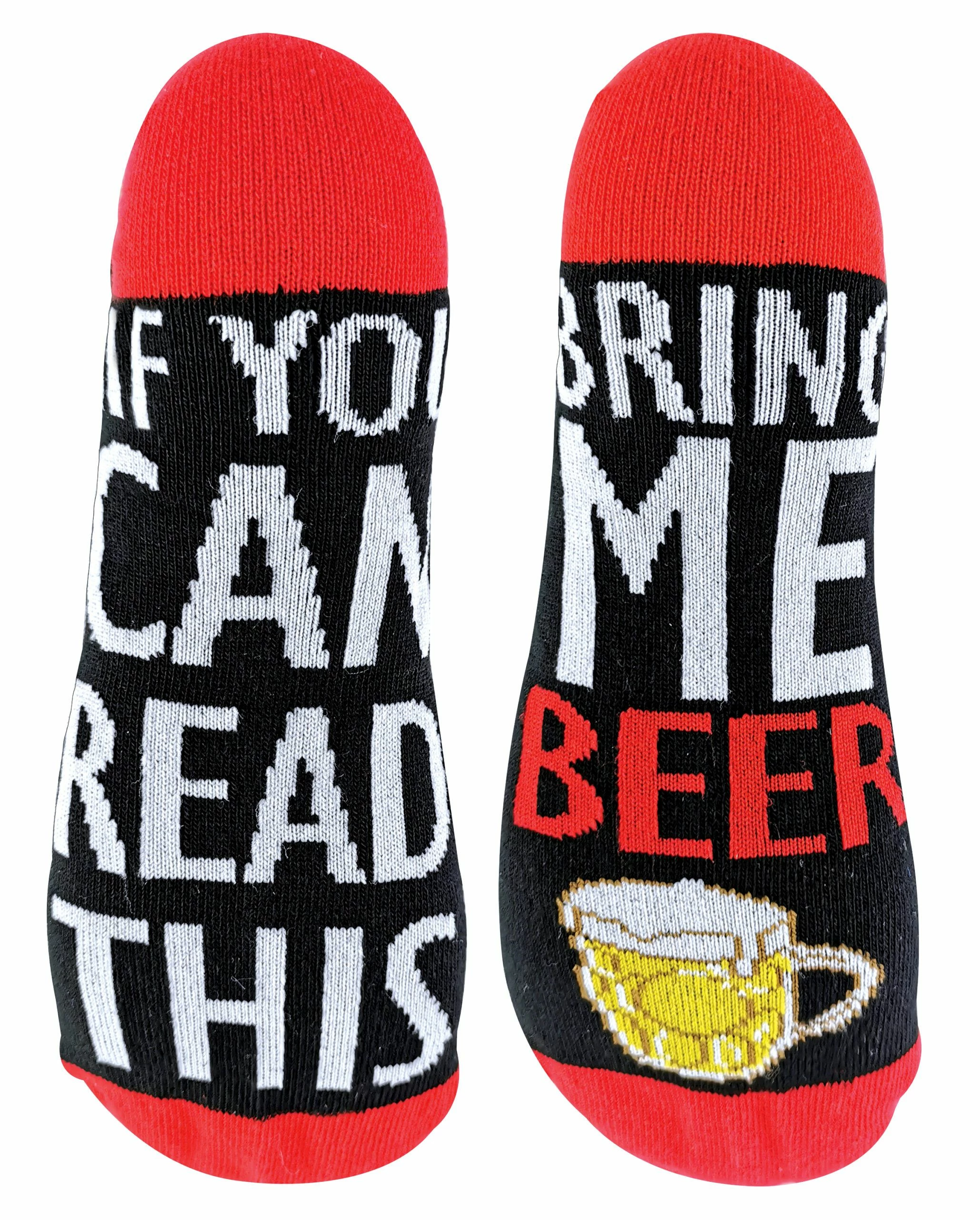 Sock Snob If You Can Read This Socks Bring Me Beer Socks - Yellow