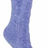 Sock Snob Ladies Chenille Winter Booties with Grippers | Non Slip | Slipper Socks | Indoor - Lilac - Purple