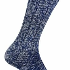 Sock Snob Men's Thick Warm 100% Wool Hiking & Walking Socks | 1 Pair - Blue