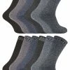 12 Pairs Mens Cushioned Crew Hiking Socks | Sock Snob | Breathable Walking Boot Socks - Pack 2 - Multicolour