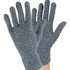 Sock Snob Ladies / Women's Knitted Magic Thermal Wool Gloves for Cold Weather - Grey