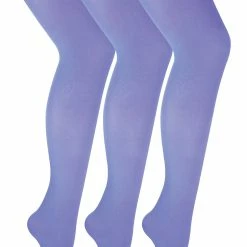 3 Pair Multipack Ladies 40 Denier Pastel Tights | Sock Snob | Comfortable Soft Bright Coloured Tights for Women - Lilac - Purple