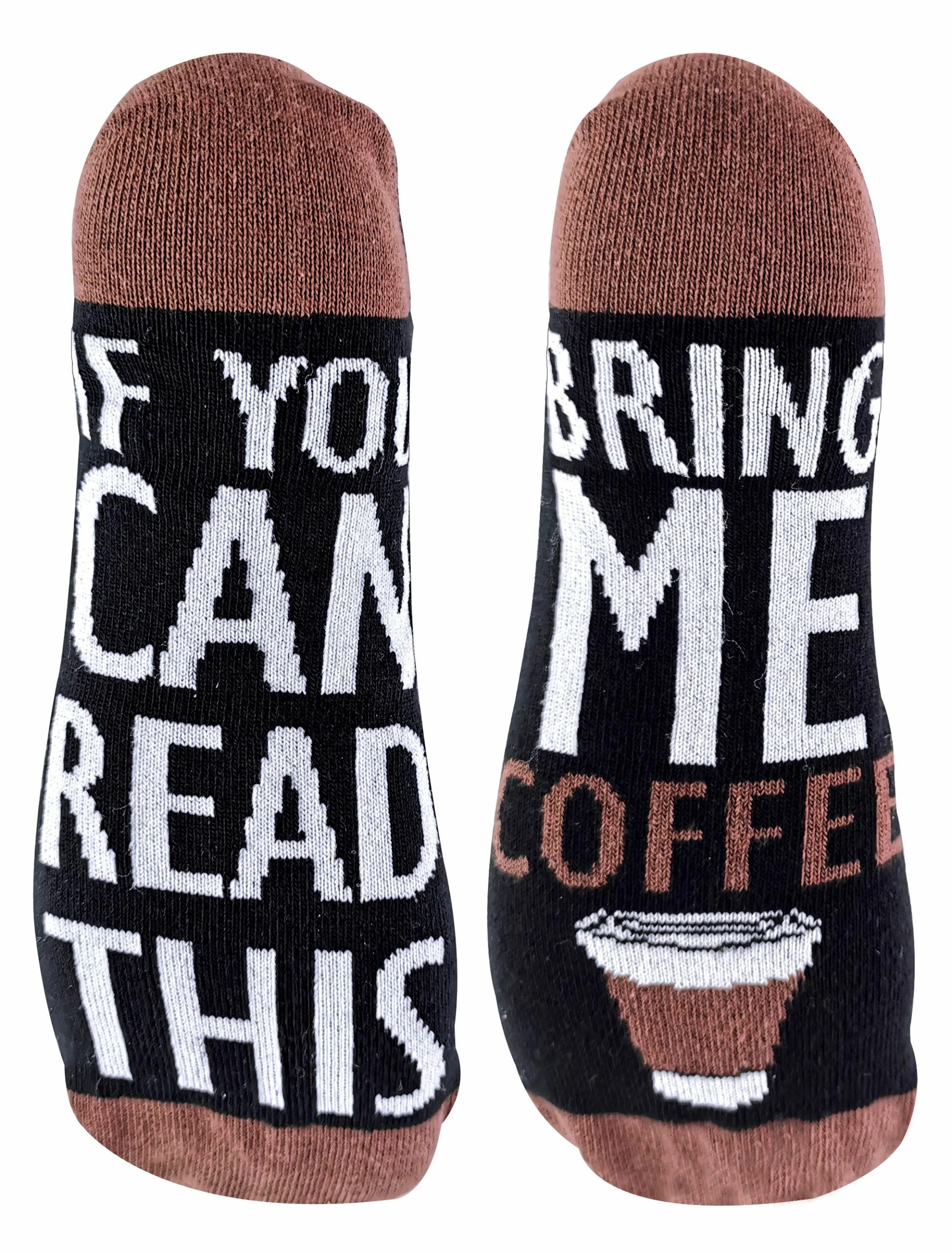 Sock Snob If You Can Read This Socks Bring Me Coffee Socks - Brown