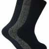 Sock Snob 3 Pairs Men's Cushioned Sole Wool Blend Walking Hiking Socks for Boots - Blue
