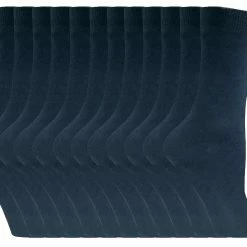 Womens Plain Cotton Rich Socks | 12 Pair Multipack | Sock Snob | Thin Comfy Colourful Crew Ankle Socks for Ladies - Navy