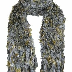 Sock Snob Ladies Colourful Fashion Style Lightweight Luxury Soft Feather Scarf - Gold