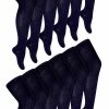 12 Pair Multipack Girls School Uniform Tights | Sock Snob | Soft & Comfy Plain Opaque Pantyhose Tights for Kids - Navy
