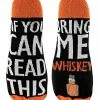 Sock Snob If You Can Read This Socks Bring Me Whiskey Socks - Brown