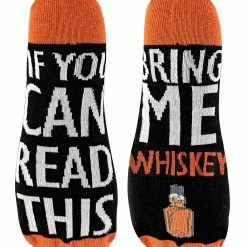 Sock Snob If You Can Read This Socks Bring Me Whiskey Socks - Brown