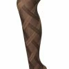 Sock Snob - Ladies Coloured 80 Denier Opaque Fashion Tights - Cable - Brown