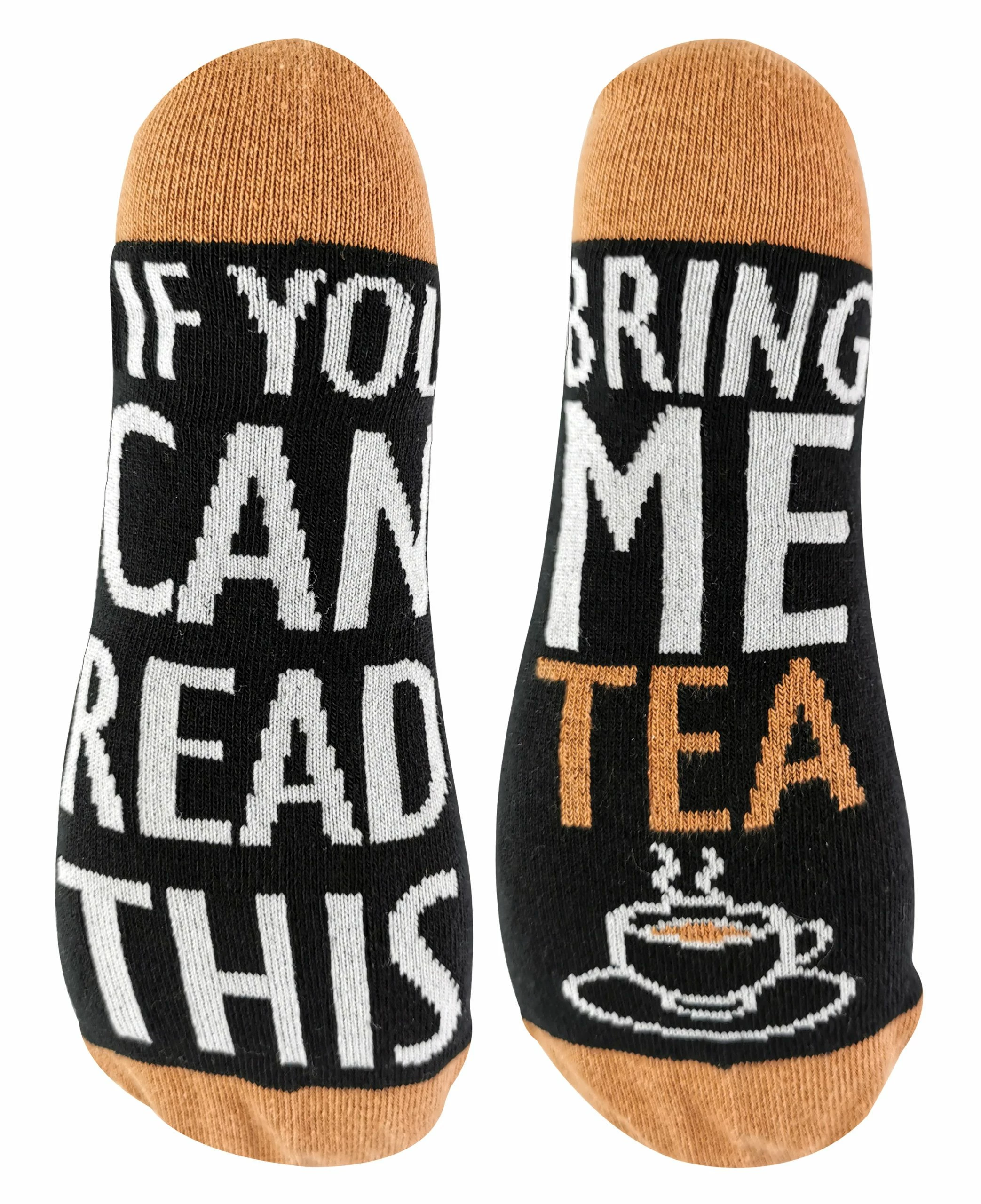 Sock Snob If You Can Read This Socks Bring Me Tea Socks - Brown