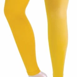 Sock Snob Ladies 40 Denier Opaque Bright Coloured Footless Tights for Women - Mustard
