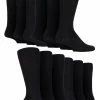 12 Pair Multipack Mens Cotton Colourful Striped Dress Socks | Sock Snob | Patterned Business Casual Dress Socks - Black