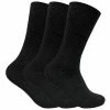 Sock Snob 3 Pack Men's Non Elastic Thermal Diabetic Socks for Poor Circulation - Black