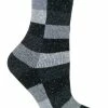 Sock Snob - Ladies Checkered Patterned Breathable Wool Blend Socks - Grey