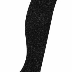 Shiny Tights for Women | Sock Snob | Chevron Pattern | Glittery | Party Season - Black & Silver