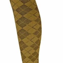 Sock Snob - Ladies Coloured 80 Denier Opaque Fashion Tights - Argyle - Mustard