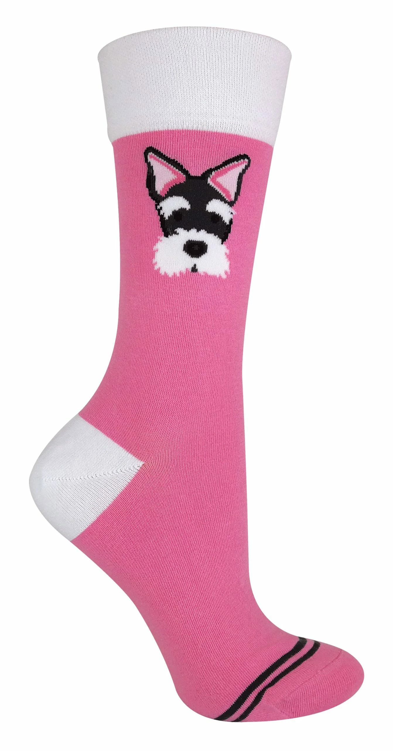 Sock Snob 1 Pair Unisex Novelty Cat Dog Socks with Beagle / Pug / Scotty Dog - Pink