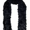 Sock Snob Ladies Colourful Fashion Style Lightweight Luxury Soft Feather Scarf - Black