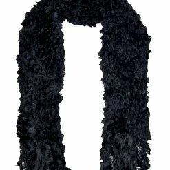 Sock Snob Ladies Colourful Fashion Style Lightweight Luxury Soft Feather Scarf - Black