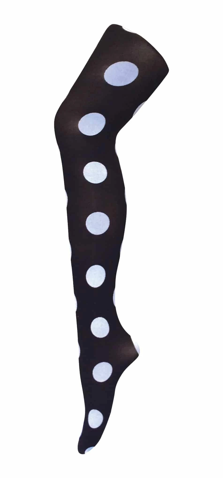 Sock Snob - Ladies Coloured 80 Denier Opaque Fashion Tights - Big Spot - White