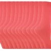 Womens Plain Cotton Rich Socks | 12 Pair Multipack | Sock Snob | Thin Comfy Colourful Crew Ankle Socks for Ladies - Coral - Orange