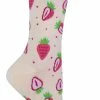 Sock Snob TALKIE SOCKS - Ladies Cotton Quirky Funky Novelty Design Fruit Socks - Pink