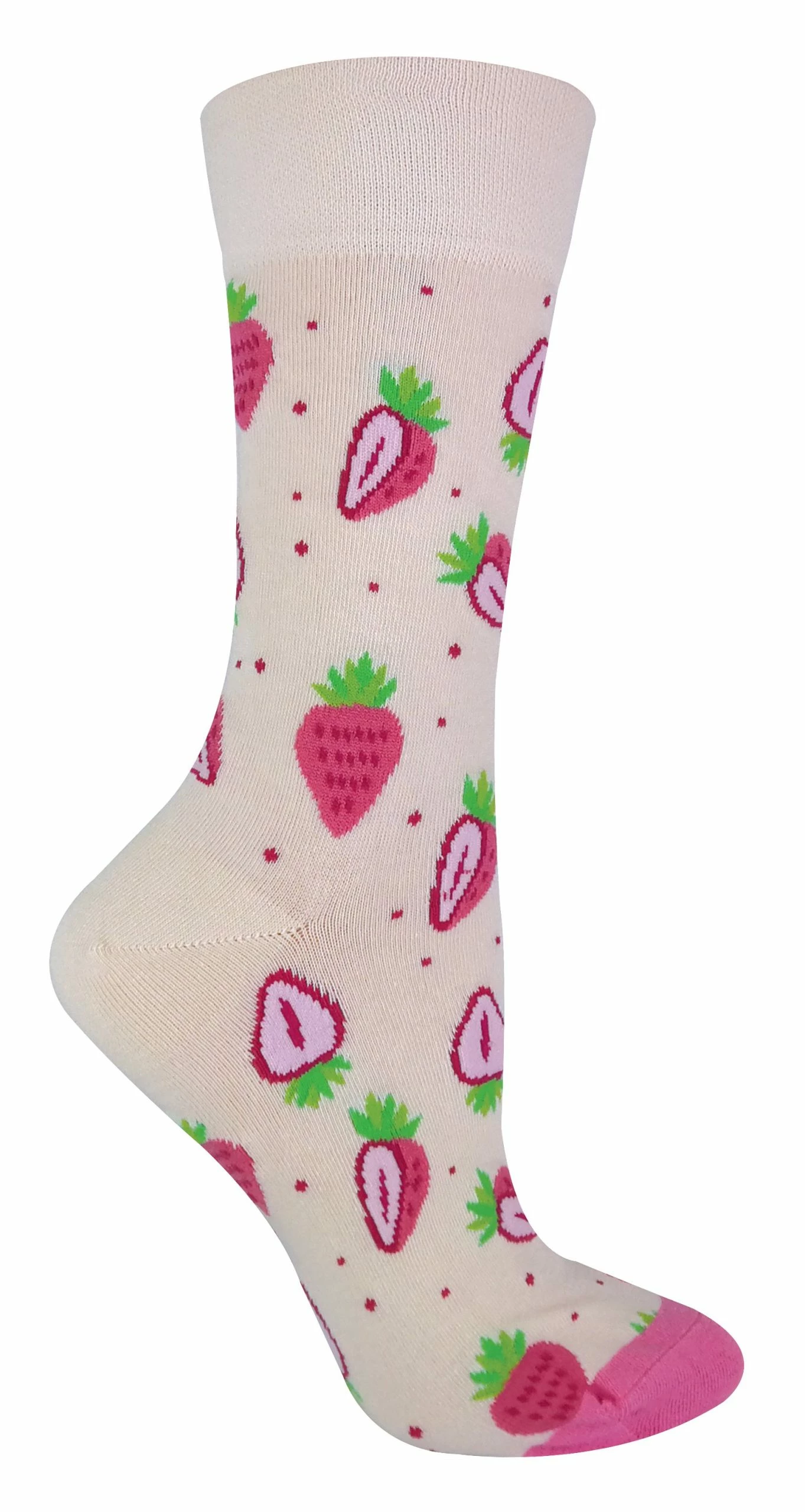 Sock Snob TALKIE SOCKS - Ladies Cotton Quirky Funky Novelty Design Fruit Socks - Pink