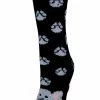 Sock Snob Ladies / Women's Fluffy Non Slip Slipper Socks with Animal Designs - Black
