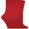 Sock Snob - 6 Pairs Ladies Plain Coloured Cotton Socks