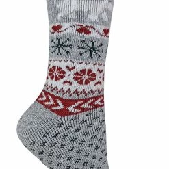 SOCK SNOB - Women's Wool Knitting Pattern Novelty Christmas Socks - Grey