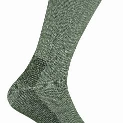 Sock Snob 2 pack breathable cushioned heel and toe thermal wool hiking socks - Green