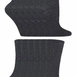 12 Pair Multipack Kids Bamboo Socks | Sock Snob | Childrens Plain Socks | Ideal School Socks for Summer for Girls & Boys - Grey