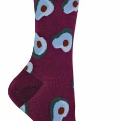 Sock Snob TALKIE SOCKS - Ladies Cotton Quirky Funky Novelty Design Fruit Socks - Purple