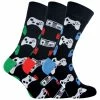 Sock Snob Men's Retro Gaming Funky Novelty Video Game Socks 6-11 | 3 Pairs - Multicolour