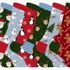 Kids Christmas Socks | Sock Snob | Novelty Fun Pattern Xmas Gift Socks for Boys & Girls - 6 Pack - Multicolour