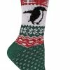 SOCK SNOB - Women's Wool Knitting Pattern Novelty Christmas Socks - Green