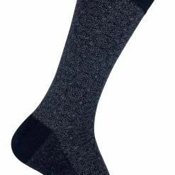 SOCK SNOB - Mens Patterned Design Formal Bamboo Dress Socks - Style 03 - Multicolour