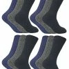 Sock Snob - 12 Pairs Mens Wool Boot Socks for Hiking - Blue
