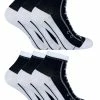 6 Pair Multipack Socks That Look Like Shoes | Sock Snob | Novelty Funny Lace Up Converse Socks - Black