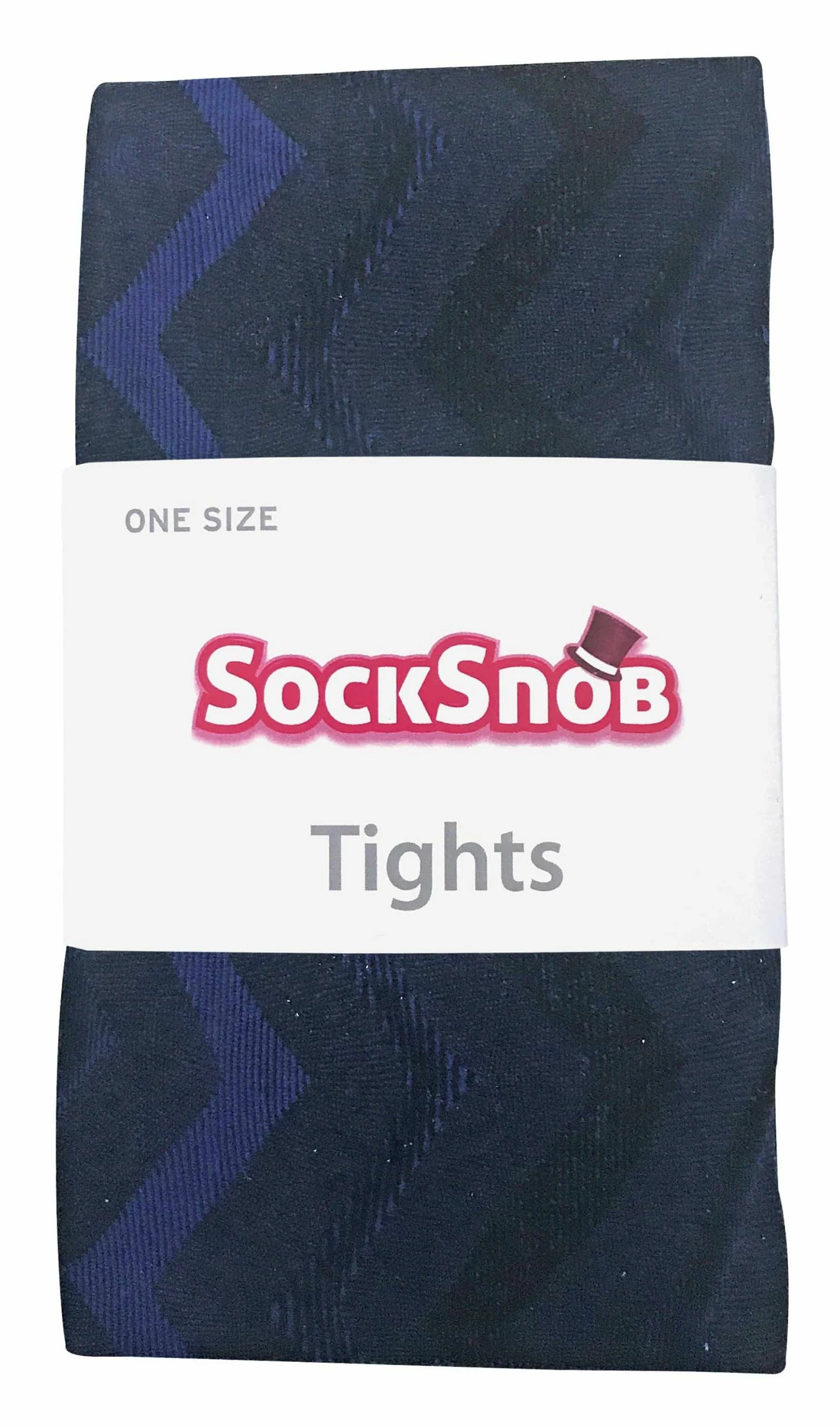 Sock Snob - Ladies Coloured 80 Denier Opaque Fashion Tights - Weave - Blue - Image 2