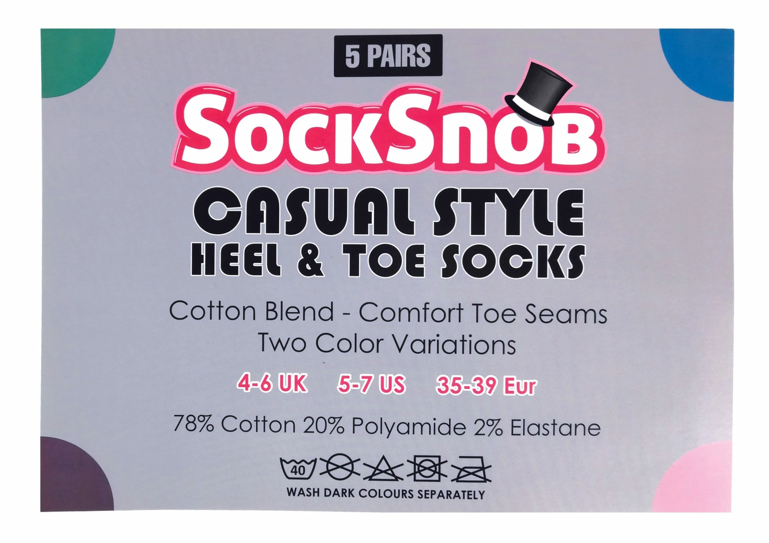 Sock Snob® - Women's soft top cotton rich socks in a multipack - Orange - Image 2