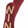 Sock Snob Ladies Thick Thermal Fleece Lined Novelty Wine Soft Slipper Socks - Red