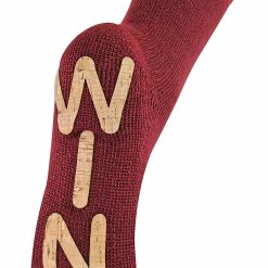Sock Snob Ladies Thick Thermal Fleece Lined Novelty Wine Soft Slipper Socks - Red