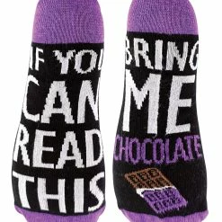 Sock Snob If You Can Read This Socks Bring Me Chocolate Socks - Brown