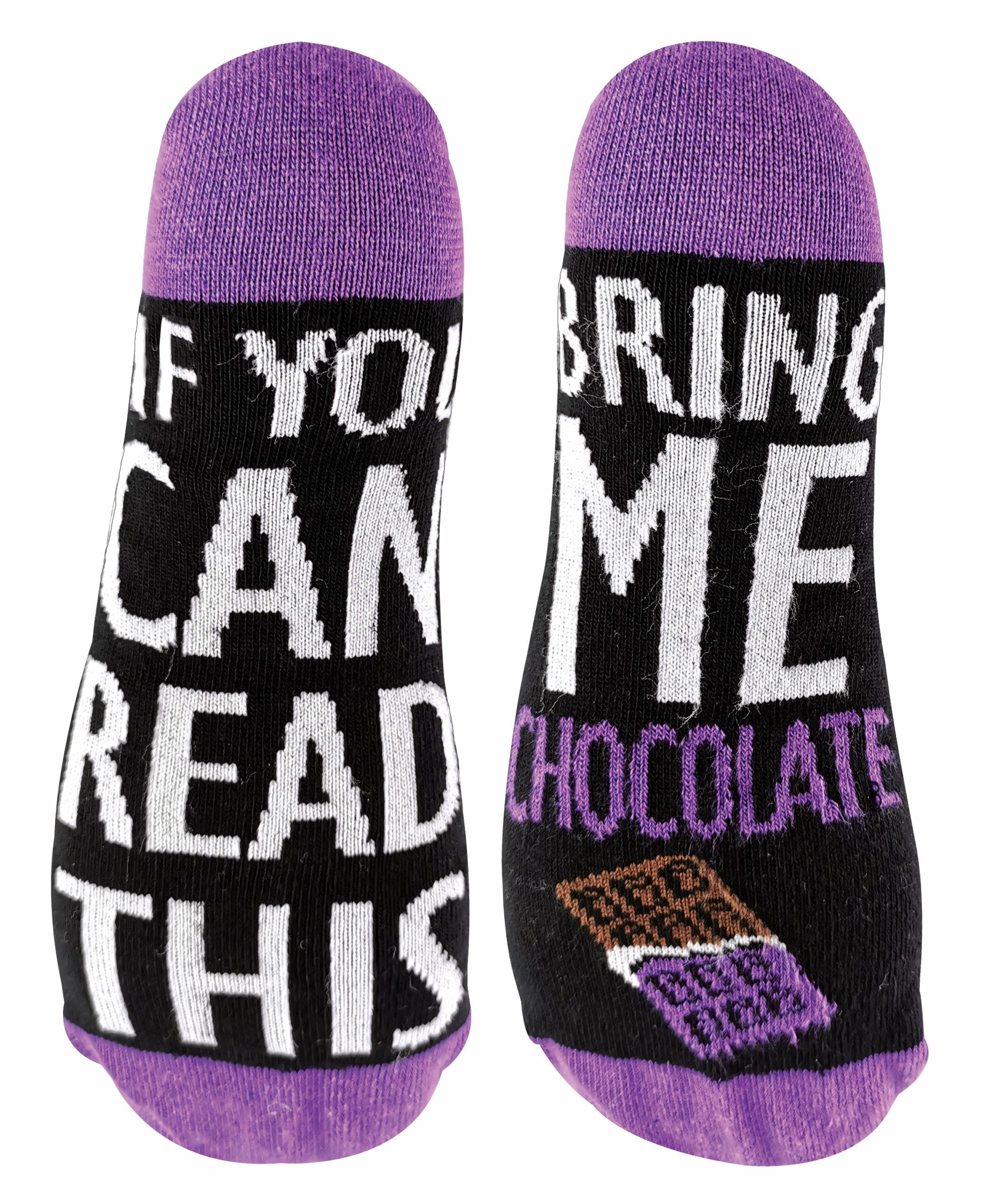 Sock Snob If You Can Read This Socks Bring Me Chocolate Socks - Brown